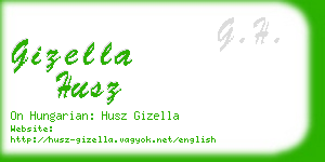 gizella husz business card